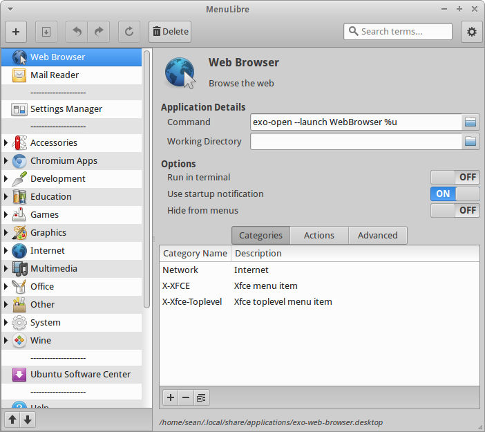 The latest Greybird GTK+ theme clearly highlights MenuLibre’s UX features.