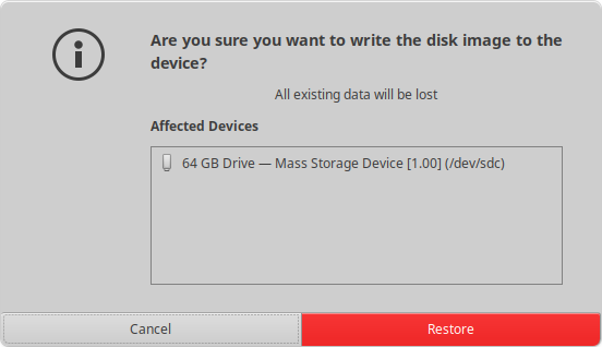 Confirm your device one last time and click .
