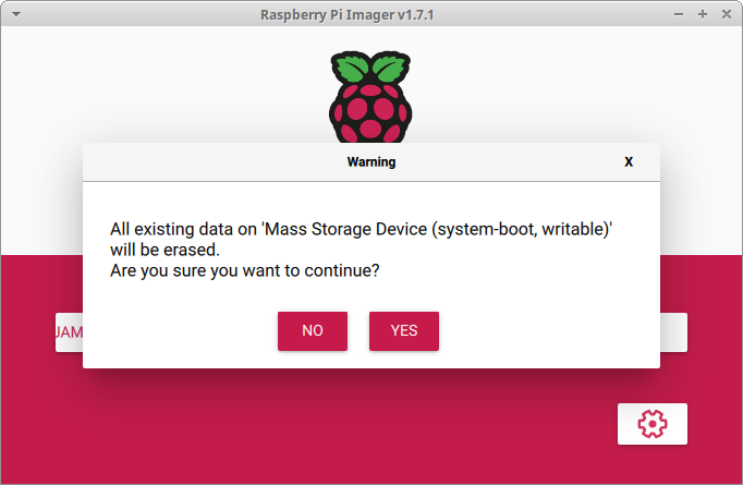 Click  on the confirmation dialog to proceed.